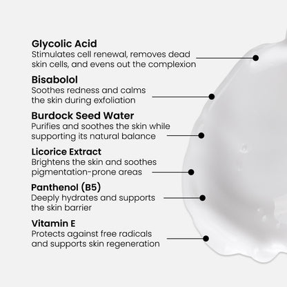 Loción exfoliante con 8% de AHA