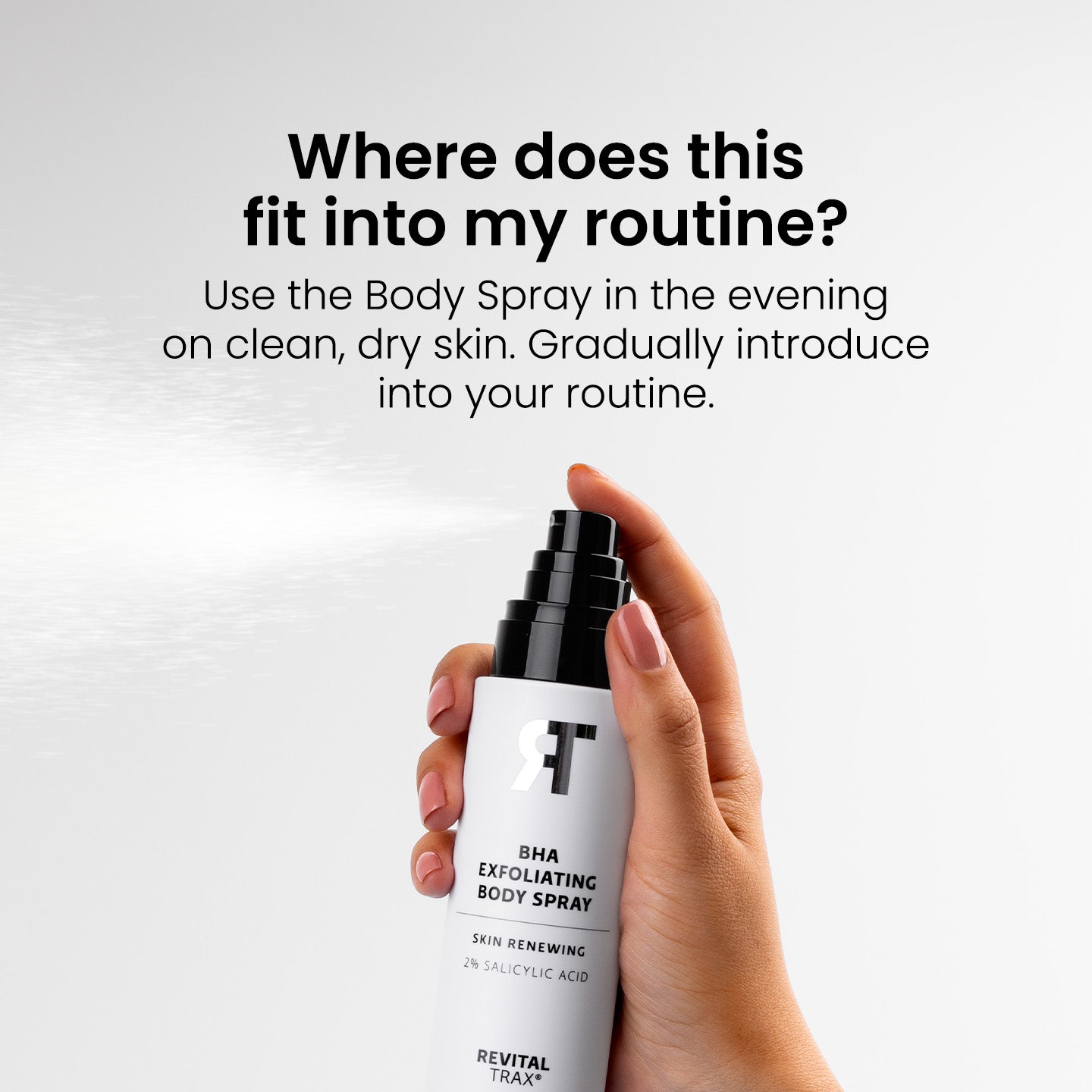 Spray corporal exfoliante con 2% BHA