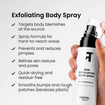 Spray corporal exfoliante con 2% BHA