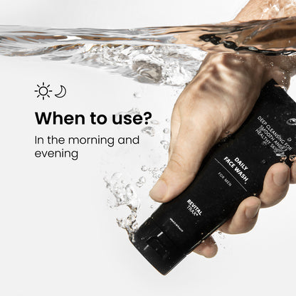 Lavado facial diario para hombres