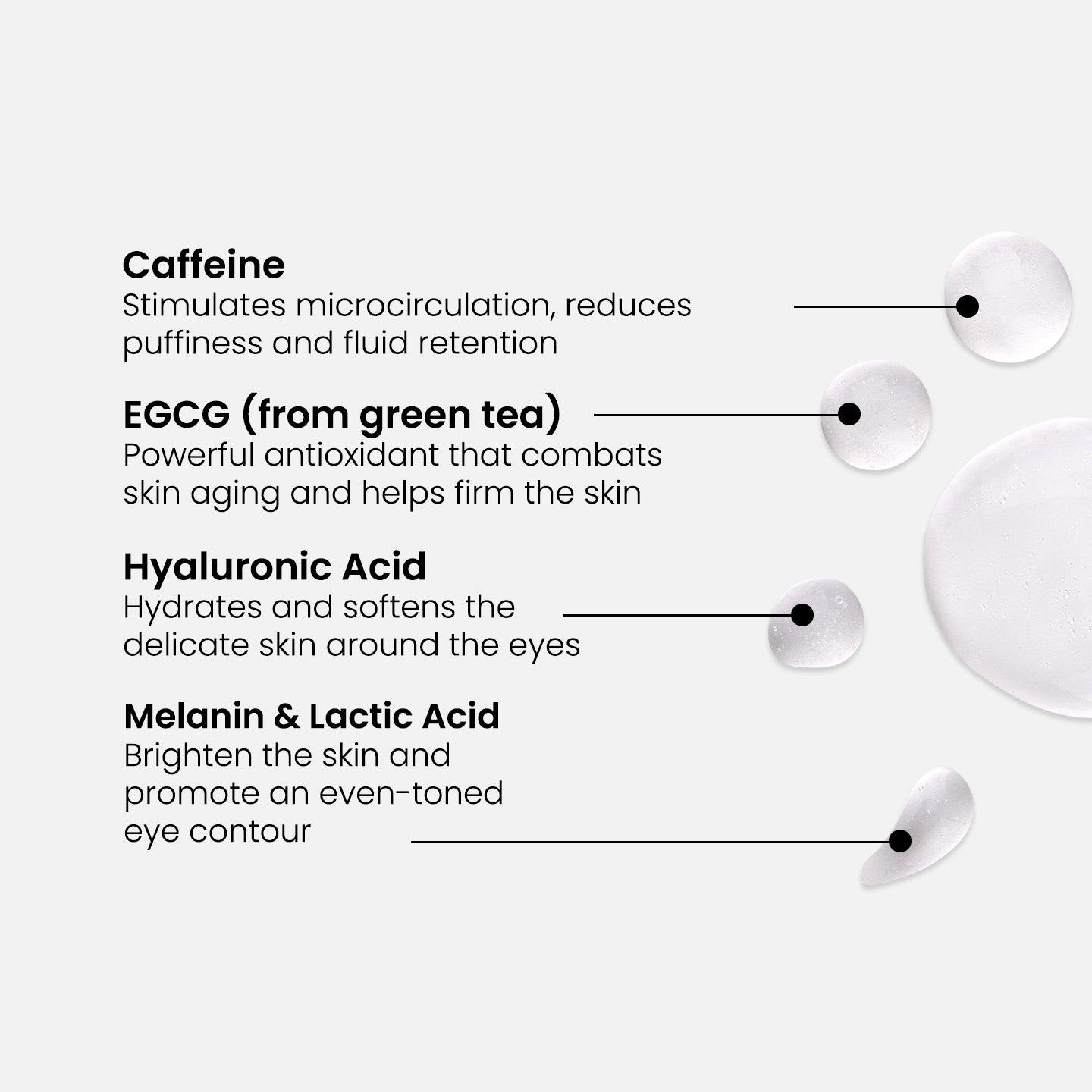 Suero para levantamiento de ojos - 5% cafeína + EGCG