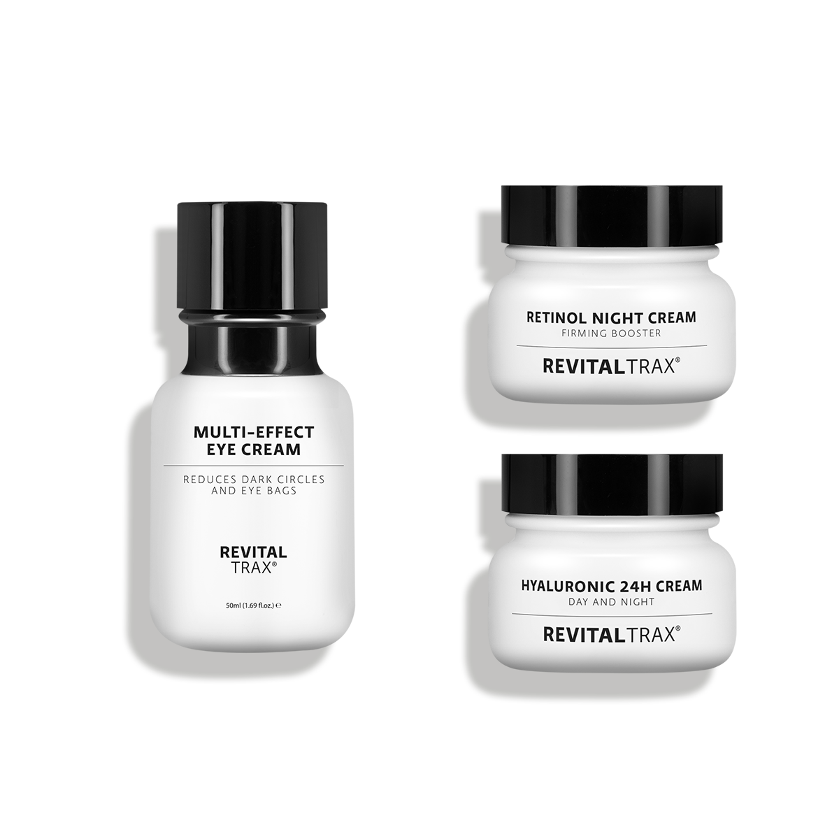 Crema de Ácido Hialurónico + Crema de Retinol + Crema para Ojos