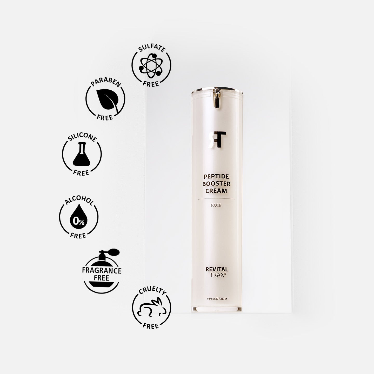 Crema facial potenciadora de péptidos