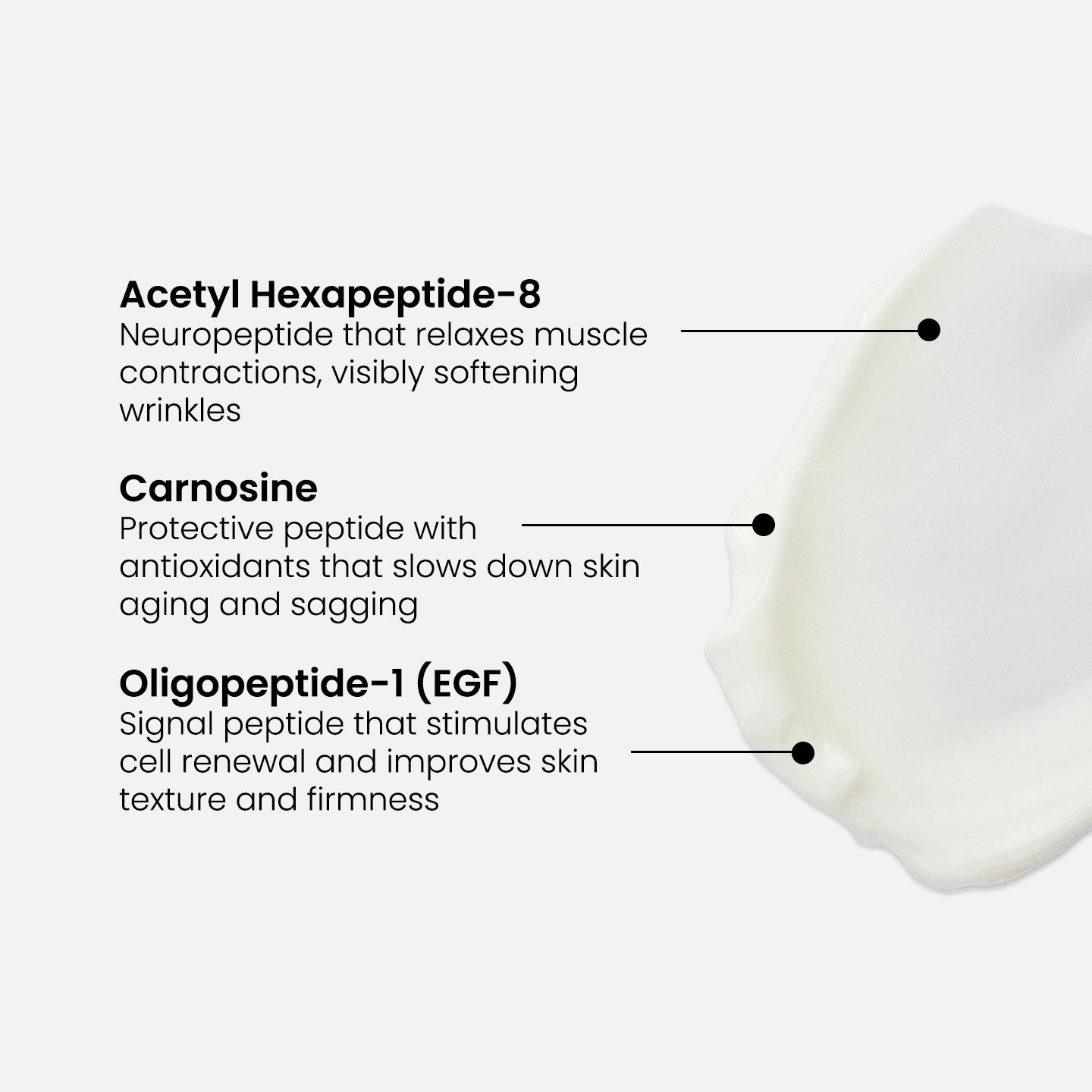 Crema facial potenciadora de péptidos