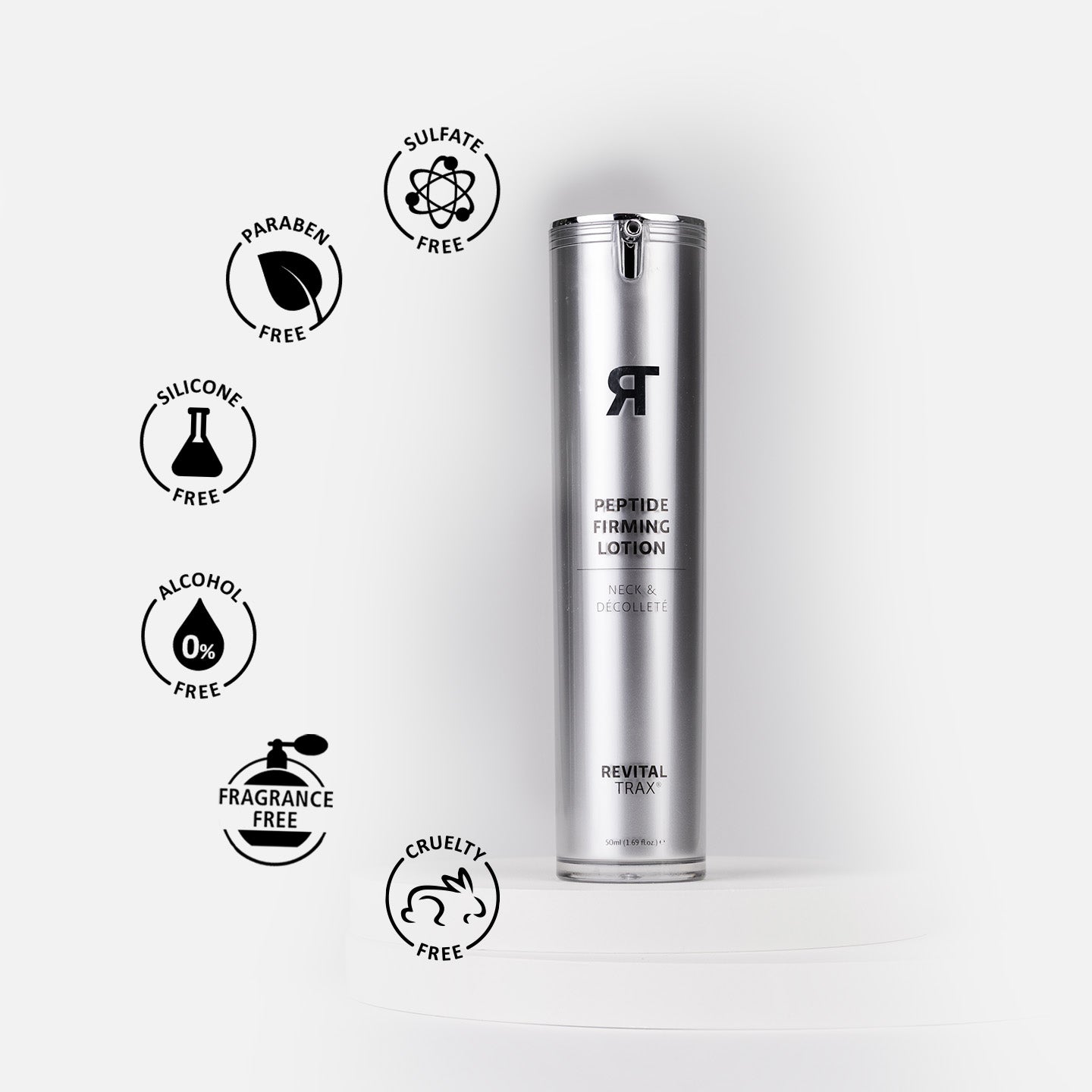 Crema reafirmante de péptidos para cuello y escote