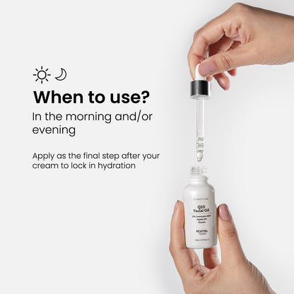 Aceite facial Ultimate Glow con 2% de Q10