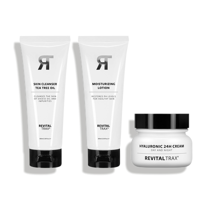 Limpiador de piel + Loción + Crema de ácido hialurónico