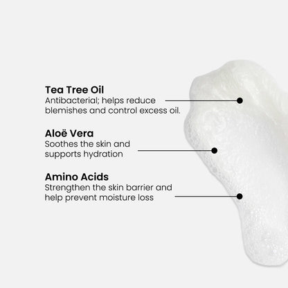 Limpiador de piel con aceite de árbol de té