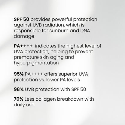 Crema facial con protección solar SPF 50