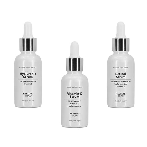 Serum de Vitamina C + Serum Retinol + Serum Ácido Hialurónico